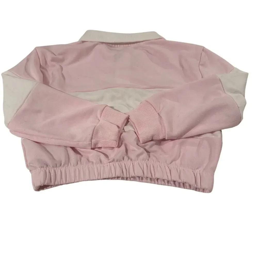 Reebok Pink Striped Toddler Girl 4T Long Sleeve Sweater - Picture 4 of 6